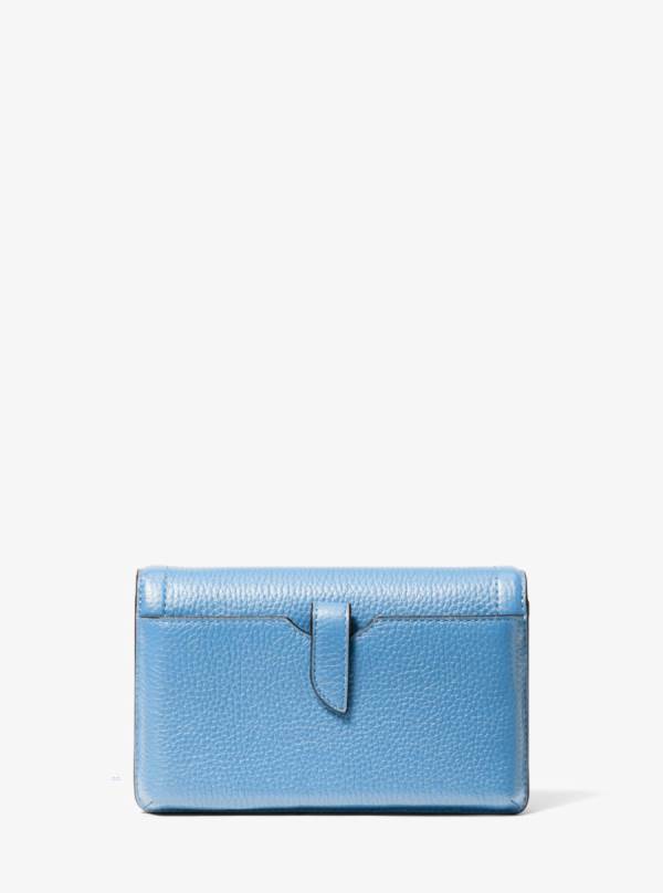 Damske Crossbody Kabelka Michael Kors Jet Set Small Pebbled Leather Smartphone Convertible Námornícka Modrá - Kabelky Michael Kors Outlet | KOYEI-8069